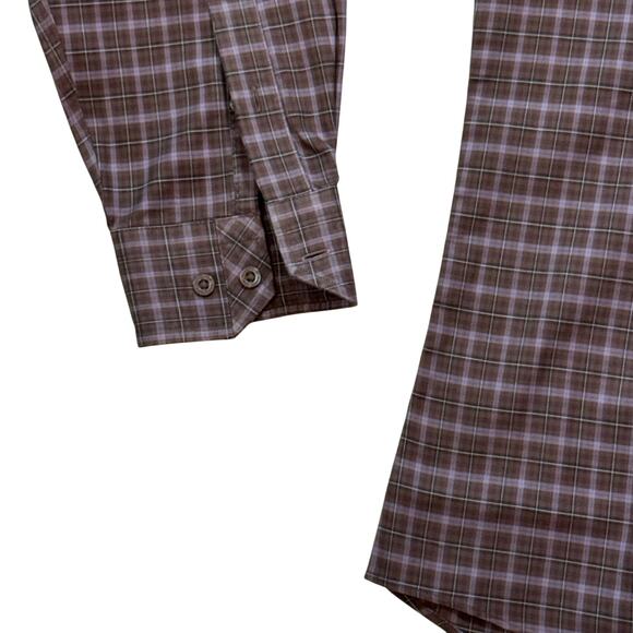 NORDSTROM Traditional Fit Men's Shirt Button-Up Check Plaid Wrinkle Free  XL - Picture 5 of 8